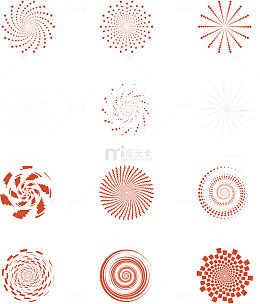 免扣旋转科技效果矢量图圆形