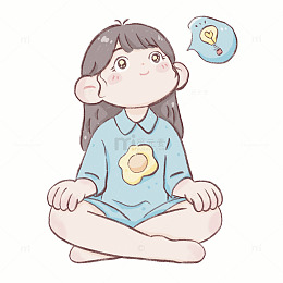 爱冥想的小女孩