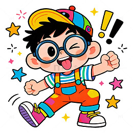 卡通小男孩免扣元素
