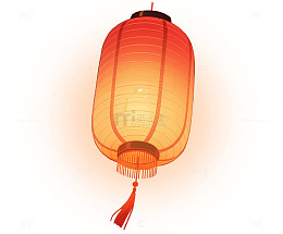 AICG红色喜庆春节元旦中式灯笼素材