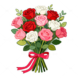 手绘小清新玫瑰花