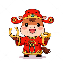 卡通马年财神