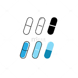 简约药片矢量图标设计素材