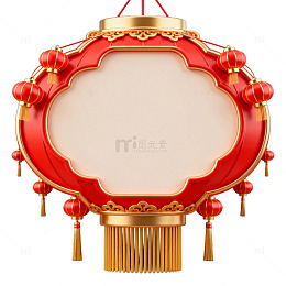 传统中国红灯笼图案元素