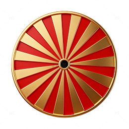 金色转盘幸运抽奖设计元素