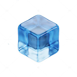 透明蓝色冰块装饰素材