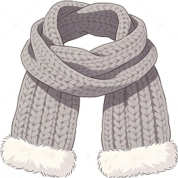 编织围巾插画素材
