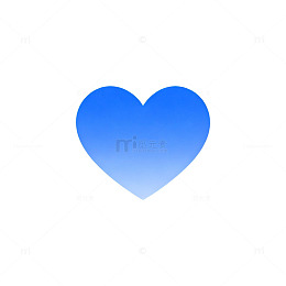 蓝心渐变图形设计元素