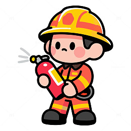 消防人员消防栓灭火器火警火情灭火