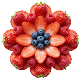 新鲜水果花朵摆盘艺术