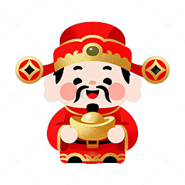 喜庆卡通财神爷图像