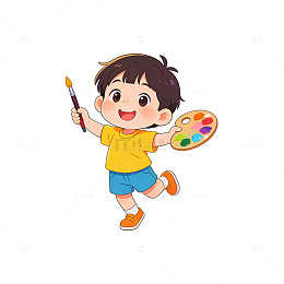 儿童活泼绘画元素