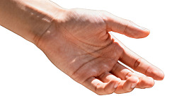 手部特写展示手掌细节