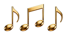 金色音符图标设计图片