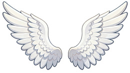 一对洁白的天使翅膀图片