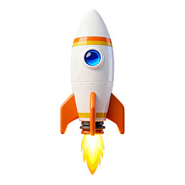 卡通火箭发射火焰图片