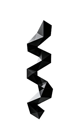 黑色多边形螺旋结构图片