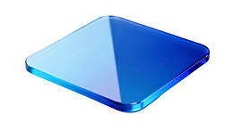蓝色透明方形玻璃板图片