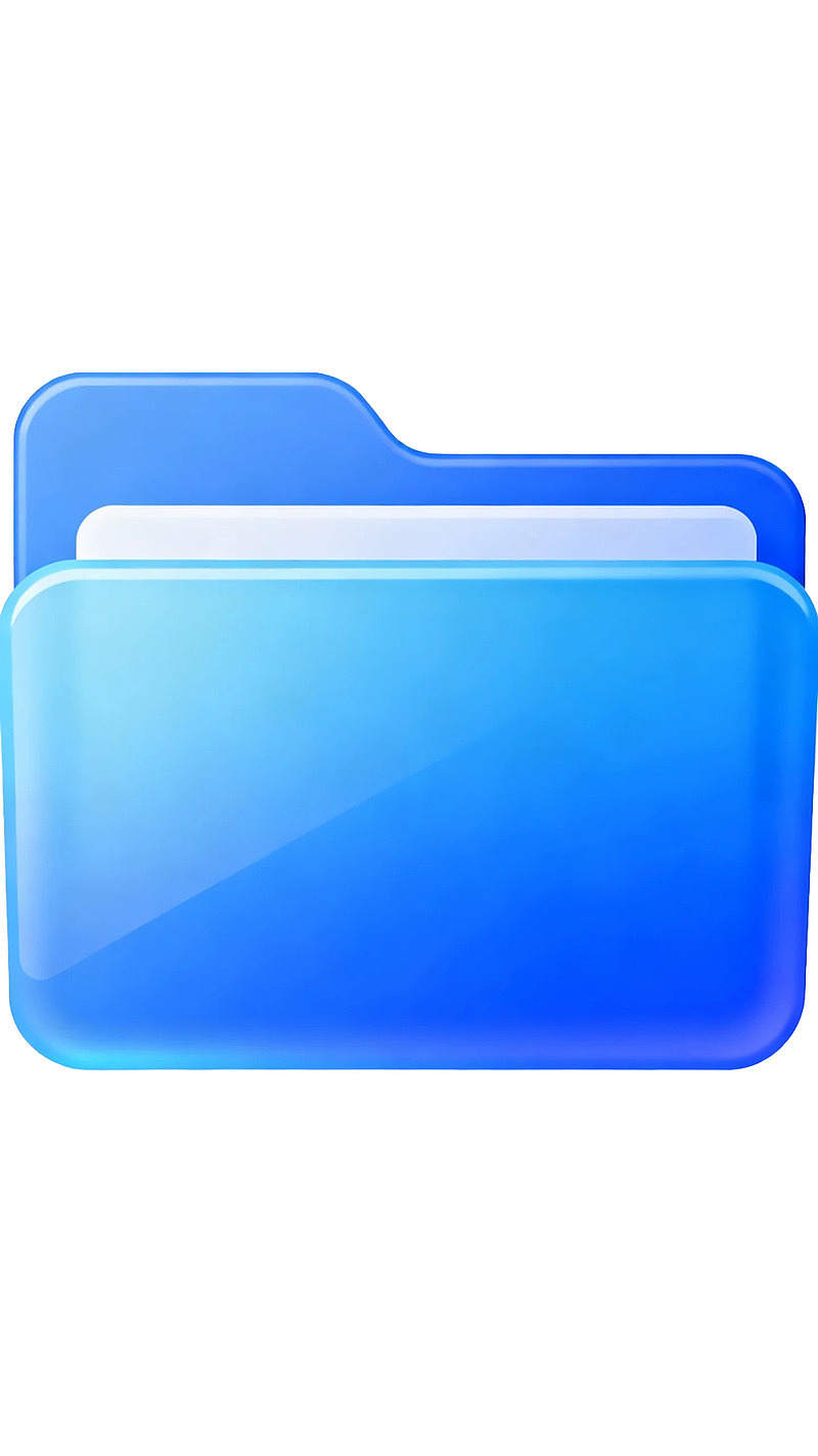 蓝色文件夹图标图片