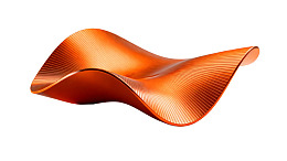 橙色波浪形纹理装饰品