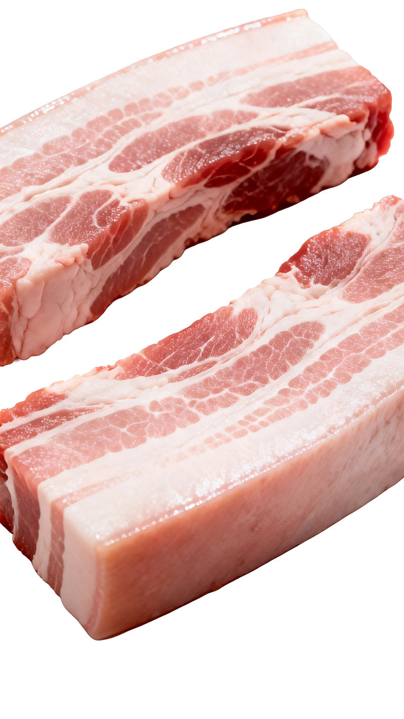 新鲜五花肉切片展示图片