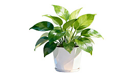 绿叶盆栽植物图片