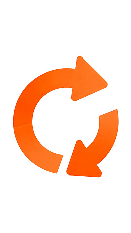 橙色循环箭头图标图片