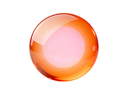 橙色透明球体光影效果