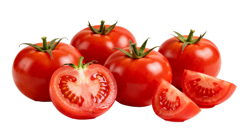 新鲜红番茄切片展示图片