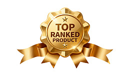 金色奖章标识显示顶级产品