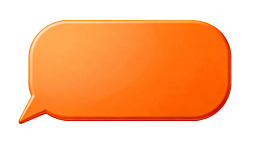 橙色对话气泡图标图片