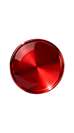 红色金属质感圆形物体特写