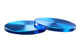 蓝色金属圆盘叠加展示