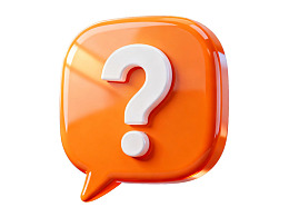 橙色对话框内白色问号图标