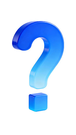 蓝色渐变问号与方块图片