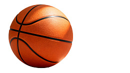 橙色篮球特写孤立于白色背景