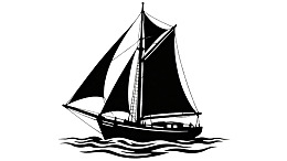 帆船航行于波浪之上图片