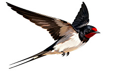 飞翔的燕子特写图片