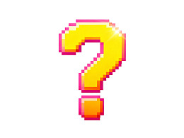 像素风格黄色问号图标