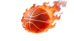 燃烧的篮球动感瞬间图片