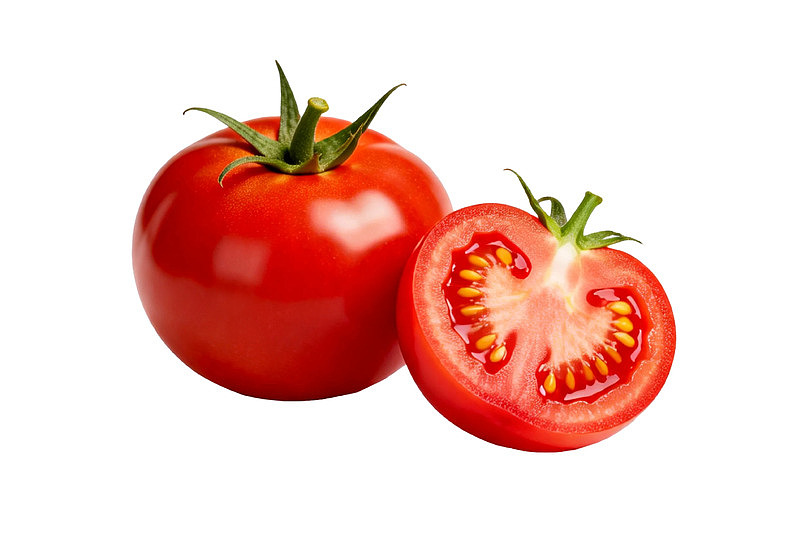 新鲜红番茄切片展示图片