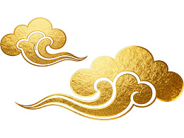 金色祥云图案装饰图片
