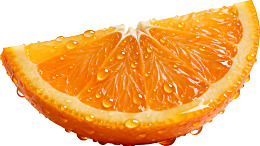 橙色果肉滴水切片图片