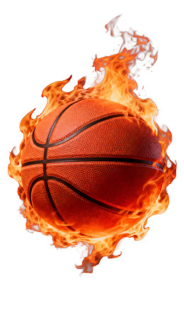 燃烧的篮球动感十足图片