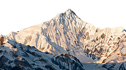 雪山峰顶日出光辉图片
