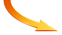 橙色箭头指向右下方图片