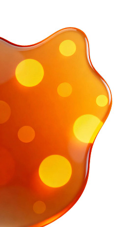 橙色液滴带黄色光斑图片