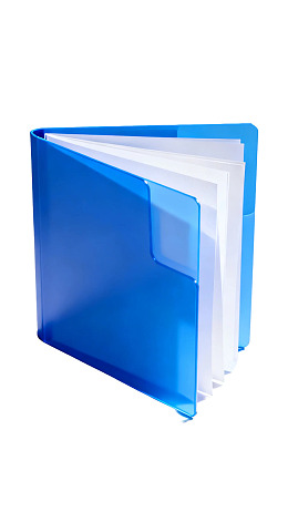 蓝色透明文件夹内含多页纸张