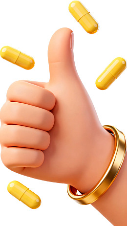 手戴金环点赞胶囊图片