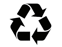 黑色循环箭头回收标志